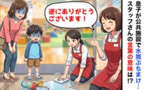 公共施設で水筒の中身をぶちまけた息子→「逆にありがとうございます！」え？スタッフさんの言葉のワケ