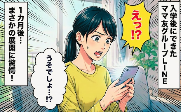 入学後、ママ友5人グループLINEが誕生「助かる！」と喜んでいた私…→1カ月後の違和感の正体とは