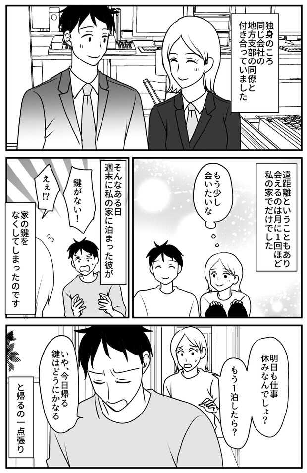 自宅の鍵をなくした彼氏の行動に違和感を覚えた私。アポなしで彼宅に行くと出てきたのは！？