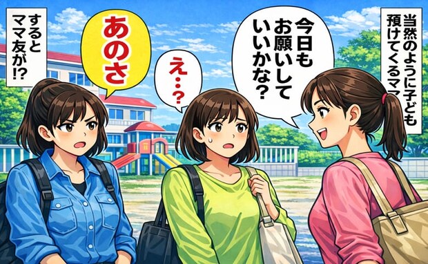 「今日もお願いしていいよね？子どもを私に預けたがるママ友⇒困惑していると、別のママ友が「あのさ」