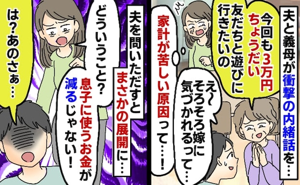 「嫁ちゃんは私がご機嫌取っておくから♡」毎月10万円も要求する義母→家計が苦しいと抗議した結果