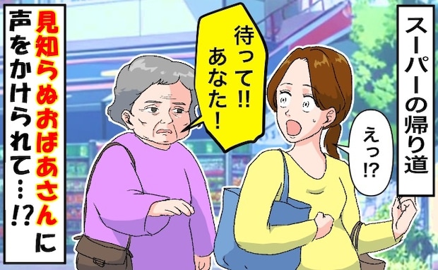 スーパーの帰り道、背後から「待って！」と見知らぬおばあさんに呼び止められた！振り返ると…