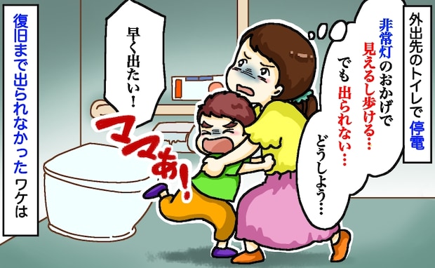 外出先のトイレで停電「非常灯があって見えるけど…ダメだ」復旧まで一歩も個室から出られなかったワケ