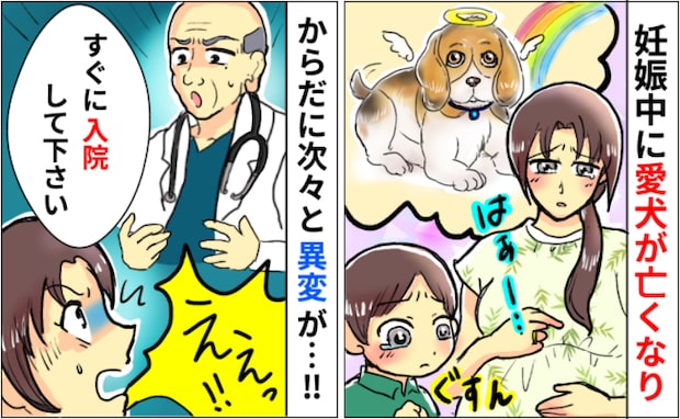妊娠中に愛犬が天国へ「これから家族が増えるタイミングで…」え？体に次々と異変…病院へ行った結果
