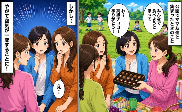 「え、うそでしょ?」ママ友が差し入れてくれた高級チョコ…→その場にいたママ友たちが困惑したワケ