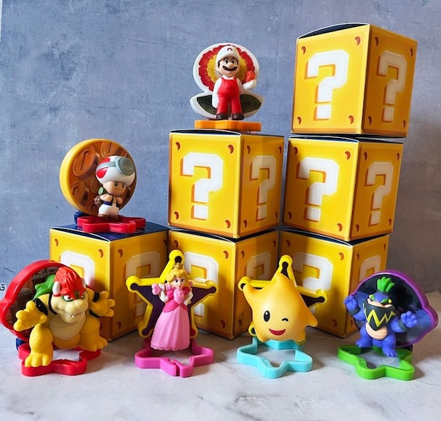 【ハッピーセット】「ザ・スーパーマリオギャラクシー・ムービー」第2弾　第2弾は、「キノピオ」「ピーチ姫」「クッパ」「ファイアマリオ」「ワンダークッパJr.」「チコ」の6種類