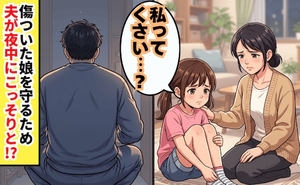 「ママ、私ってくさい？」正直、足が臭う…→傷ついた娘を守るため、夫が夜中にこっそりとった行動とは