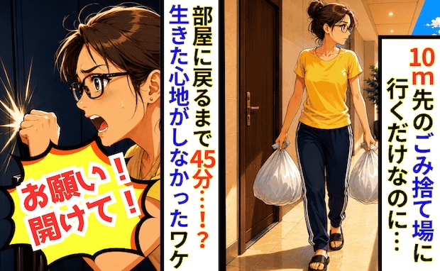 「お願い、開けて！」片道30秒のごみ出しが45分も部屋に戻れず…生きた心地がしなかったワケ