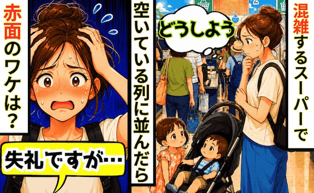 「失礼ですが…」え?空いているレジに並んだだけなのに…後ろのお客さんの言葉に赤面したワケ