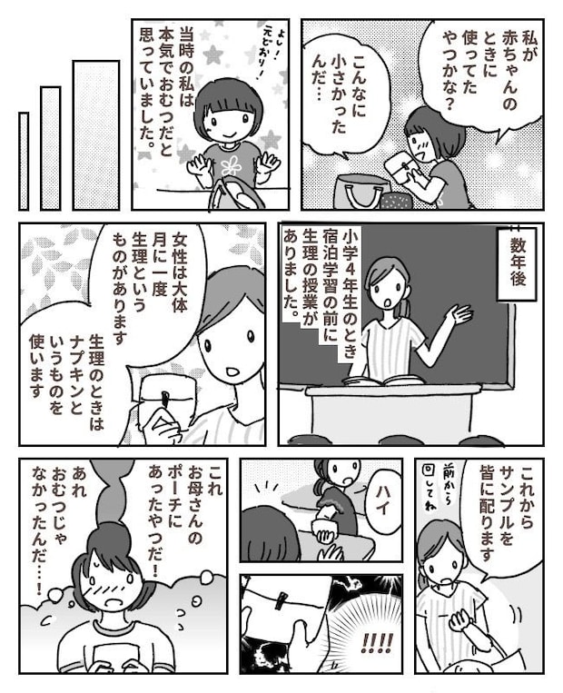 母が私の「赤ちゃん時代のおむつ」を持ち歩いてると思っていた→小4で知った「おむつ」の正体