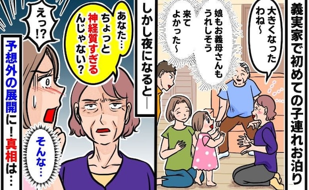義母「神経質すぎるんじゃない？」初の義実家お泊まりで義母に合わせたら➡一晩中寝付けなくなったワケ