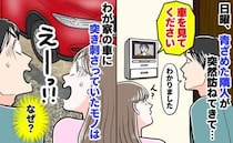 「お宅の車を見て！」日曜の夕方、血相を変えた隣人の訪問。大破した窓ガラスに突き刺さっていたモノは