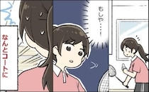 バドミントンの試合中「何かおかしい…」違和感を抱きコートを見ると…まさかの物が落ちていた！？