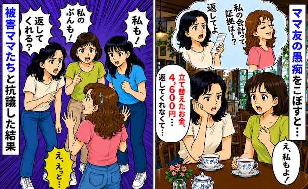 レシートを見せても立て替え金を返さないママ「私の会計って証拠ないでしょ」被害ママたちと抗議したら