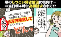母「来るなら6万円用意して」自ら催促した帰省なのに！？当日朝4時に費用を請求され…→私の決断は