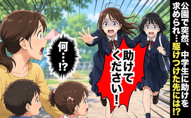 「助けてください!」公園に響いた中学生の叫び→「き…救急車」駆けつけた先で見た光景に血の気が引き