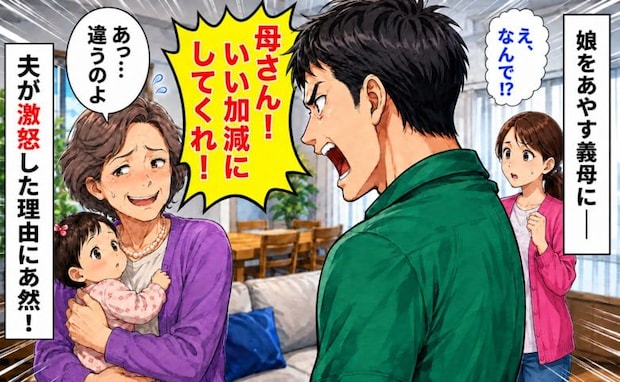 夫「いい加減にしてくれ！」義母「ち、違うのよ」え、義母は娘をあやしていたんじゃ…？一体何が！？