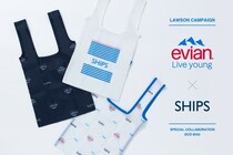 先着・数量限定！「エビアン」4点購入でオリジナルエコバッグGET！ローソン×SHIPSの特別キャンペーン開催