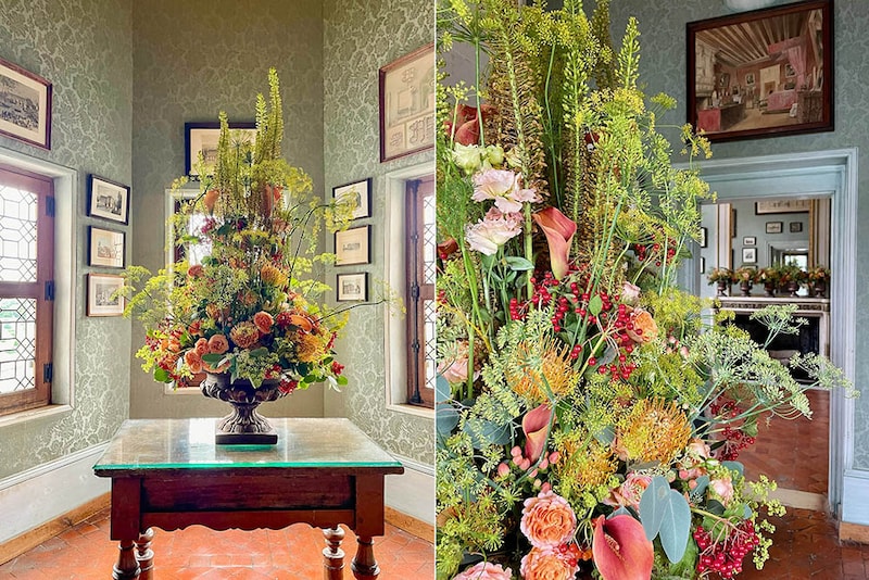 城内のフラワーアレンジメント