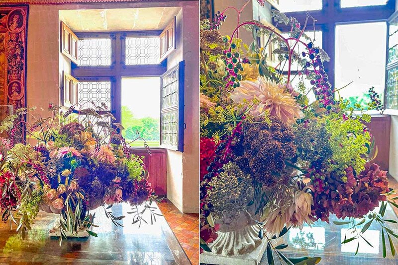 ダリアとヨウシュヤマゴボウのアレンジ