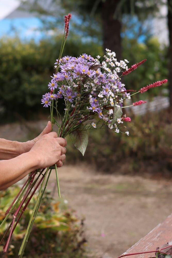 宿根草のブーケ