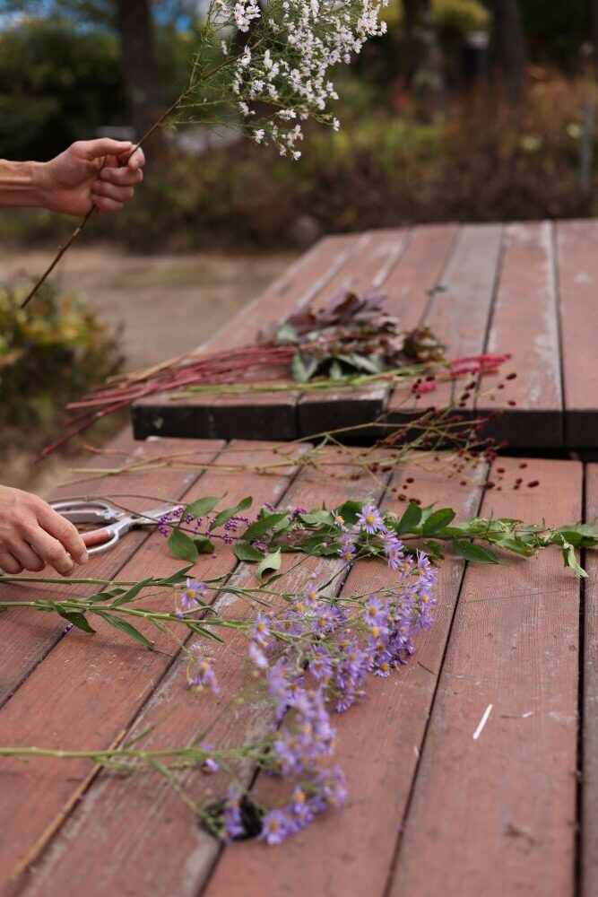 宿根草のブーケ