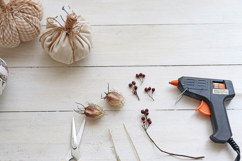 ドライフラワーをつける