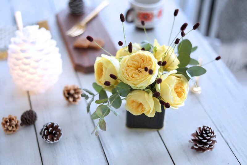 秋バラのアレンジ