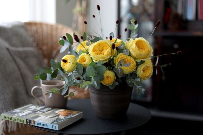 秋バラのアレンジ