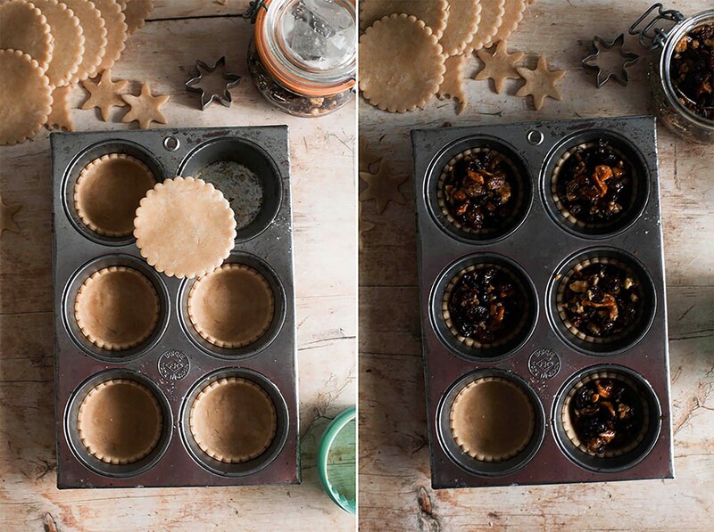 生地を型に入れる