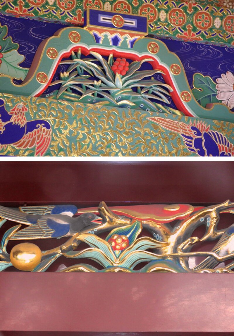 東照宮社殿の梁