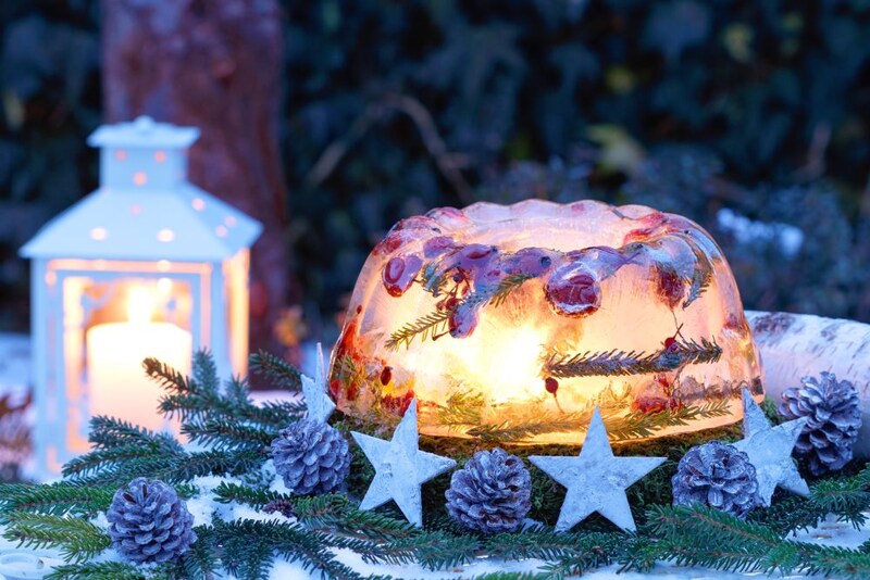 氷と木の実のアイス・ランタン