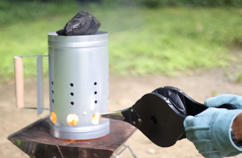 ベローズで送風