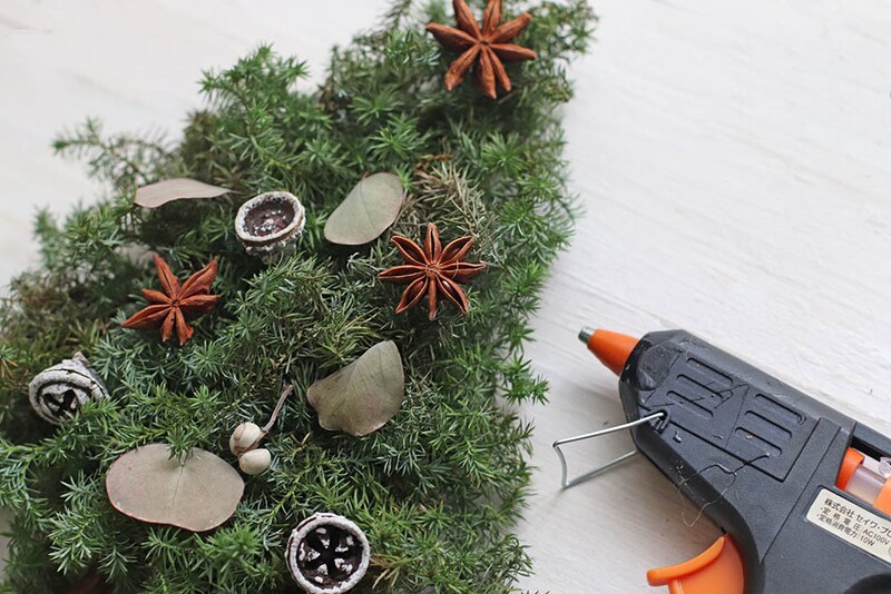 デコレーションをグルーでつける