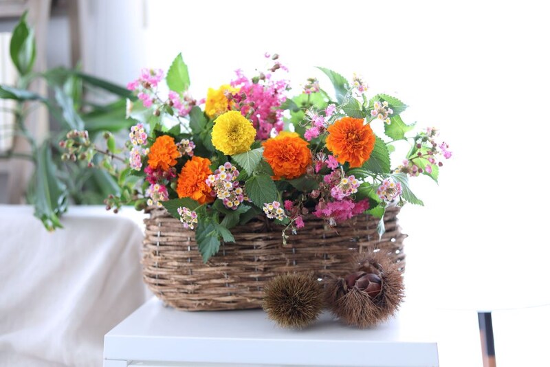 マリーゴールドのアレンジ