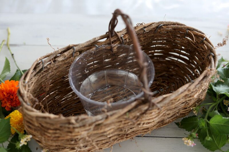 バスケットに落としを入れる