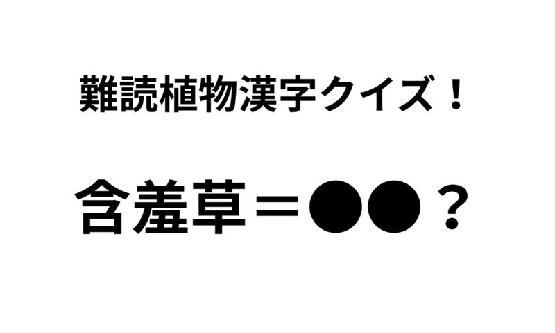 「含羞草」ってなんて読む？ 正解できたらすごい難読植物名漢字クイズ【Let’s Challenge! 植物クイズ】Vol.16