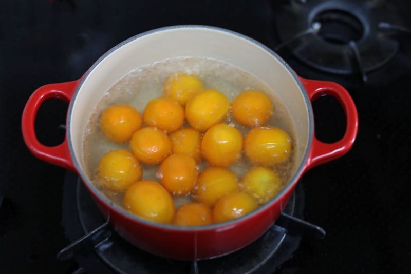 キンカンの下茹で