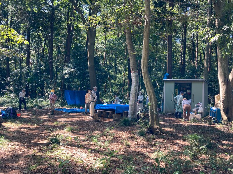 千葉県松戸市で行われている里やまボランティアの活動。生活スタイルの変化から管理が行き届かなくなった里山を行政、所有者、市民が協働で整備・管理している。