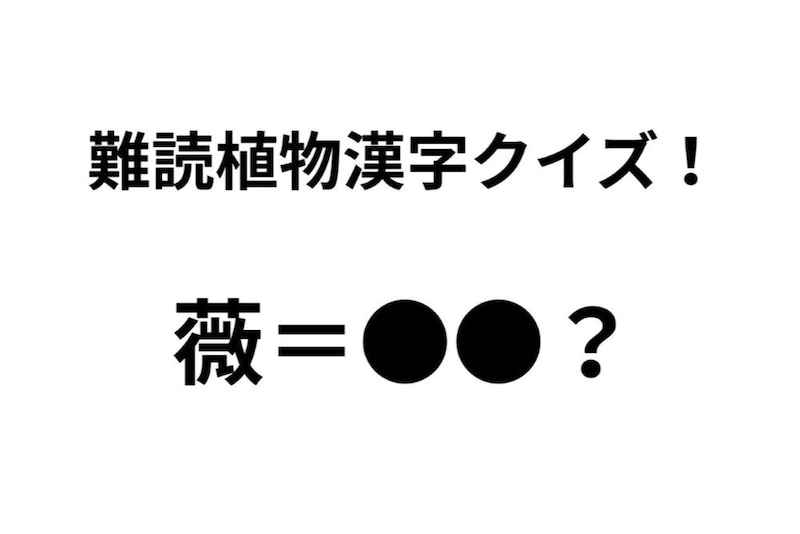 植物漢字クイズ
