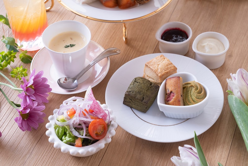 Others：ミニサラダ、ミニスープ、スコーン（プレーン・抹茶）、抹茶クッキー、桜のフィナンシェ