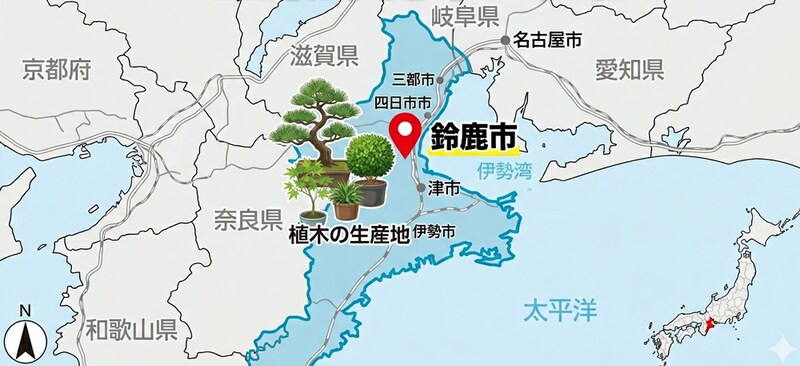 鈴鹿市の位置