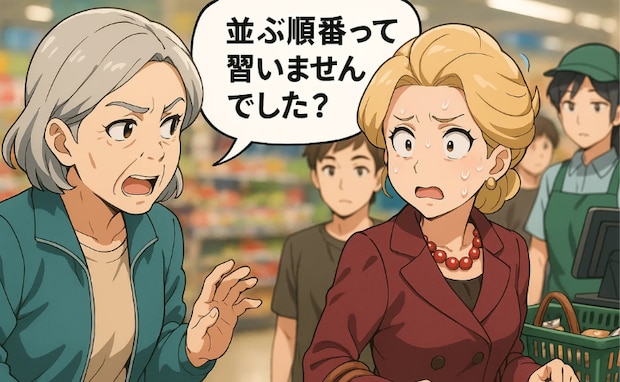 「並ぶ順番って習いませんでした？」横入りマダムに放った静かなひと言の結末【体験談】
