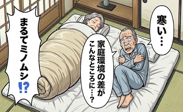 「寒い…」毎晩、妻が布団を独占する理由。寒さに震える夫が理解した家庭環境の差【体験談】