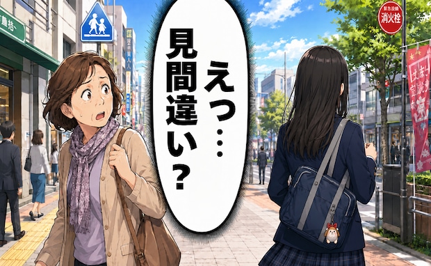 「えっ、見間違い…?」前を歩く女子高生の器用な仕草。街中で二度見したワケは【体験談】