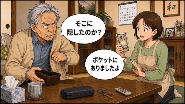 「誰かが取った！」財布を何度も確認…高齢者の物盗られ妄想で家族が意識したいこと【医師解説】