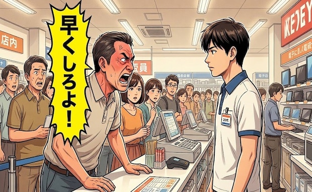 「早くしろよ!」大混雑の家電量販店で激昂する男性客…若い店員が貫いた冷静な対応とは【体験談】