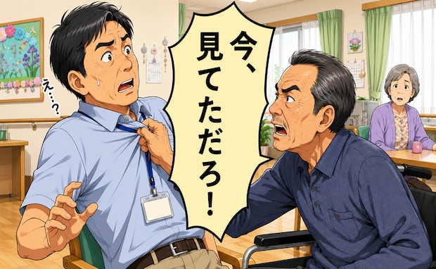 「今、見てただろ!」介護施設で男性利用者に声を荒らげられ、私が反省した理由【体験談】
