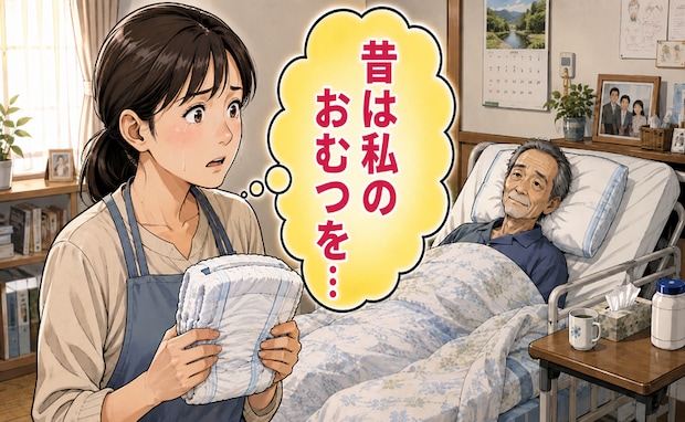 「昔は私のおむつを…」肺がんの父を家族で介護。おむつ交換で胸に込み上げた思いとは【体験談】