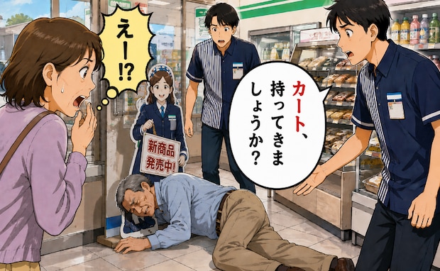 「えー！？」コンビニの店内で突然倒れた夫。若い店員が発した不思議な提案の真意とは【体験談】